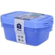 Набор пластиковых контейнеров синий, кнопка выхода пара (в наборе3 штуки) «EW»