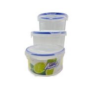 Набор контейнеров с замками Ø15см,13см, 10см. лайм Afresh