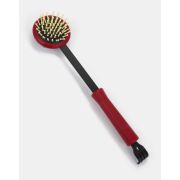 Массажёр-чесалка двусторонняя, универсальная, 35×6×8 см, красный, чёрный №8899*