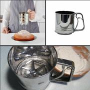 Сито кружка большая(механическое) для просеивания муки, из нержавеющей стали, арт. BL02