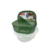 Контейнер пластиковый с ситом 12,5*12,5*5см  №22-22