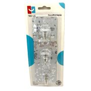 Крючки самоклеющиеся набор 3шт квадратныес цветами YAO LIN