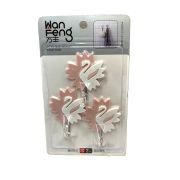 Крючки самоклеющиеся пластиковые набор 3шт Wan Feng Лебедь