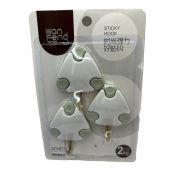 Крючки самоклеющиеся пластиковые набор 3шт Wan Feng треугольник WF-741