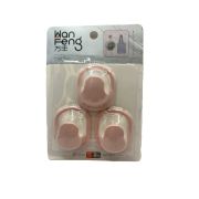 Крючки самоклеющиеся пластиковые набор 3шт Wan Feng большие WF-636