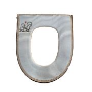 Мягкий чехол для ободка унитаза с замком Голубой 44*36см