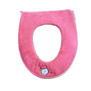 Мягкий чехол для ободка унитаза с замком Красный 44*36см