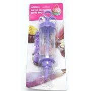 Кондитерский шприц пластиковый с насадками 5шт, 24см