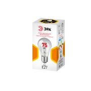 Лампа накаливания ЭРА A-75-E27-230-CL 75Вт 230В груша прозрачная цветная коробка Е27