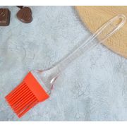 Кисточка силиконовая МАЛАЯ,16,5см пластиковая прозрачная ручка. SEEWE арт. 018