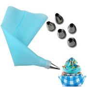 Кондитерский силиконовый мешок насадками 8шт, для эклеров и пироженных Mount (блистер)