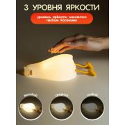 Ночник Спящая Уточка, светодиодный, сенсорное освещение. Силикон. 22*10*6см