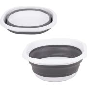 Таз силиконовый с ручками складной 33*33см 7л