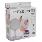 Зеркало настольное с подсветкой Ø15,5см, складное JG-988