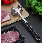 Молоток для отбивания мяса цельнометаллический 22,5см, двусторонний (крупные и мелкие зубцы)