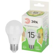 Лампочка светодиодная ЭРА GREEN LINE LED A60-15W-830-E27 GL груша теплый белый свет (10/100)