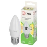 Лампочка светодиодная ЭРА GREEN LINE LED B35-10W-830-E27 GL свеча теплый белый свет (10/100)