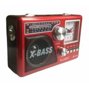Радиоприемник AM/FM/SW USB-разъем. Разъем для флешки, часы, от сети и батареек,  WAXIBA XB-741C