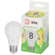 Лампочка светодиодная ЭРА GREEN LINE LED A60- 8W-830-E27 GL груша теплый белый свет (10/100)