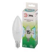Лампочка светодиодная ЭРА GREEN LINE LED B35-15W-840-E14 GL свеча яркий белый свет (10/100)