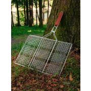 Решетка гриль для мяса большая оксид 440*250*20см №5872